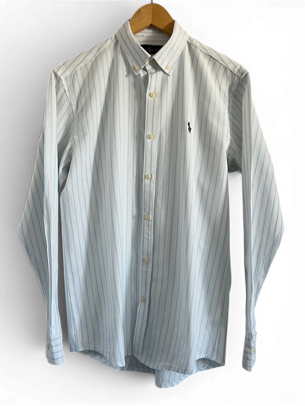 Ralph Lauren Light Blue and White Striped Dress Shirt